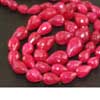 Genuine Natural Red Ruby Faceted Tear Drops Pear Briolette Beads Length is 14 Inches & Size from 6mm to 11mm approx